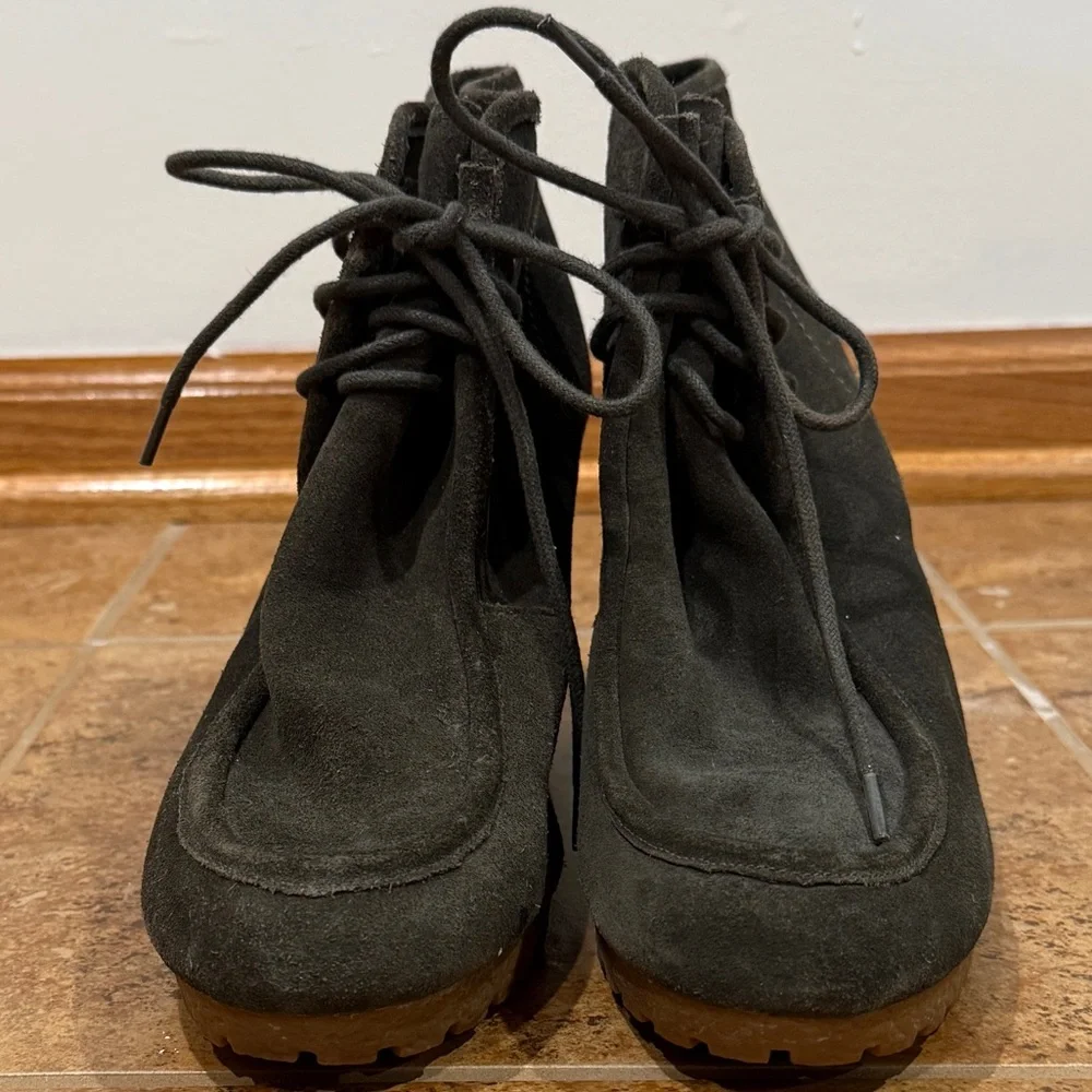 Michael Michael Kors Womens Rory Wedge Bootie 11 M Suede Ankle Deep‎ Green